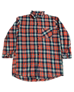 Orange Plaid Buttonup