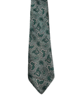 IMAGE Fully Embroidered Green Paisley Tie