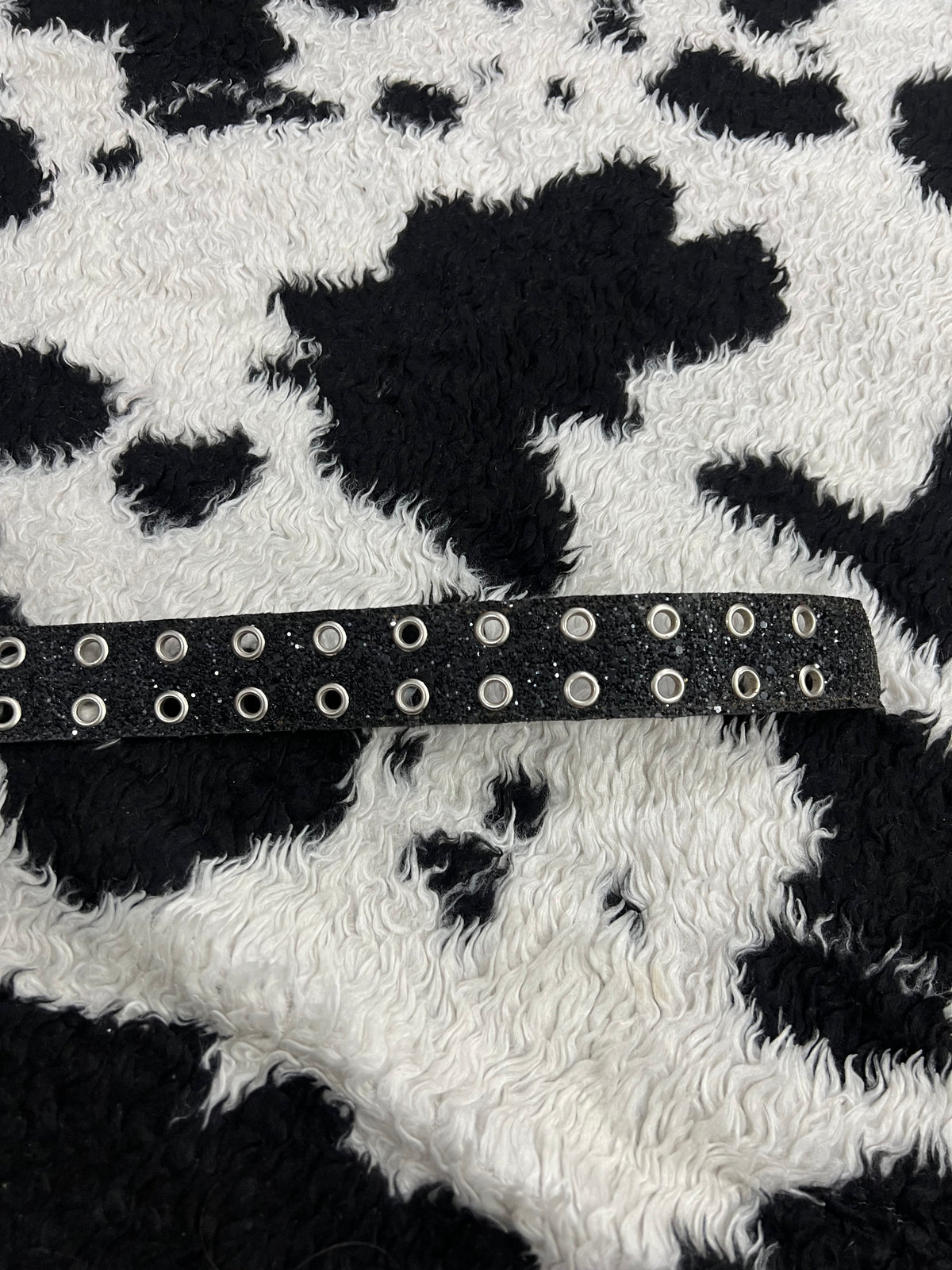 Glitter Black Double Hole Belt