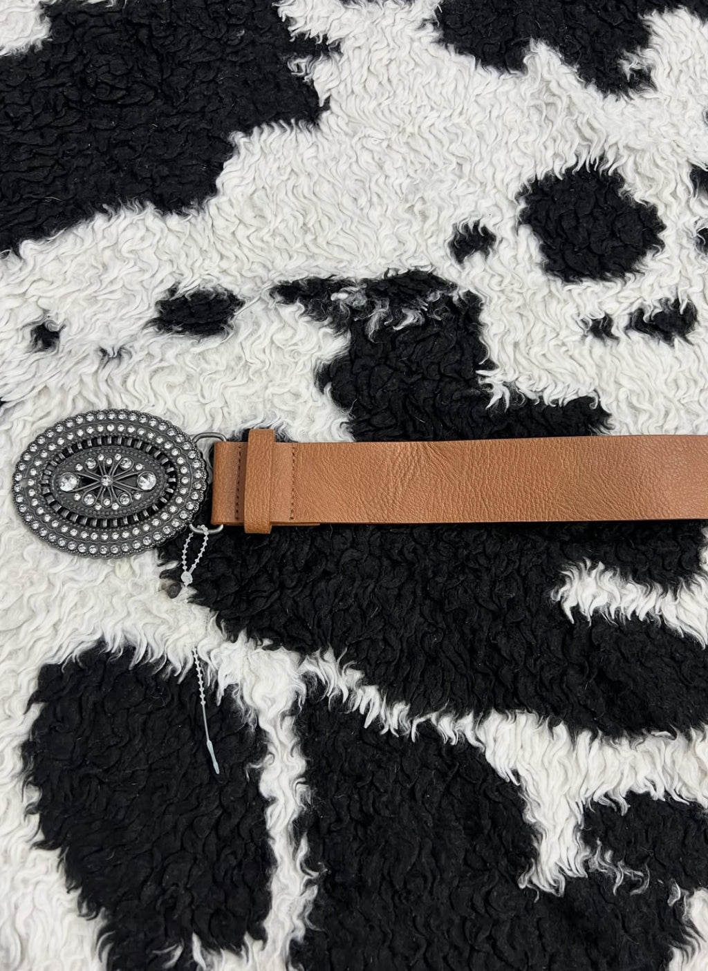 Oval Buckle Brown Belt