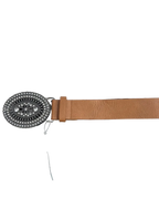 Oval Buckle Brown Belt