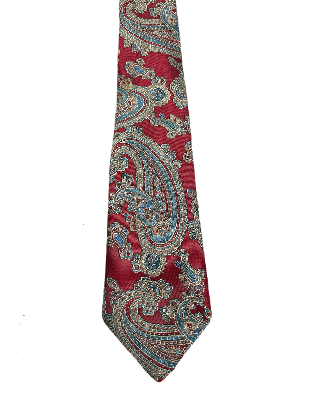 Classics Red Fully Embroidered Paisley Tie