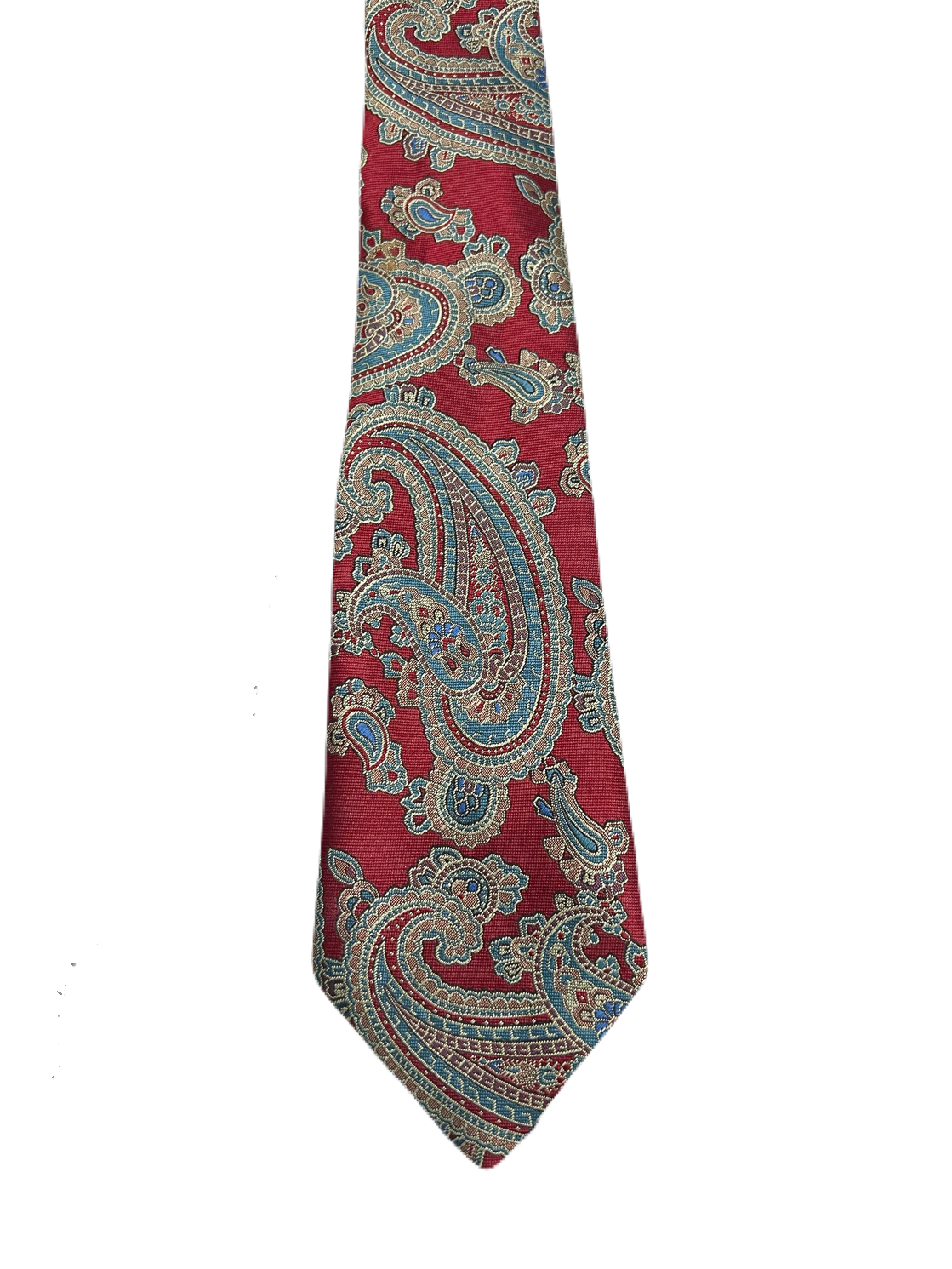 Classics Red Fully Embroidered Paisley Tie