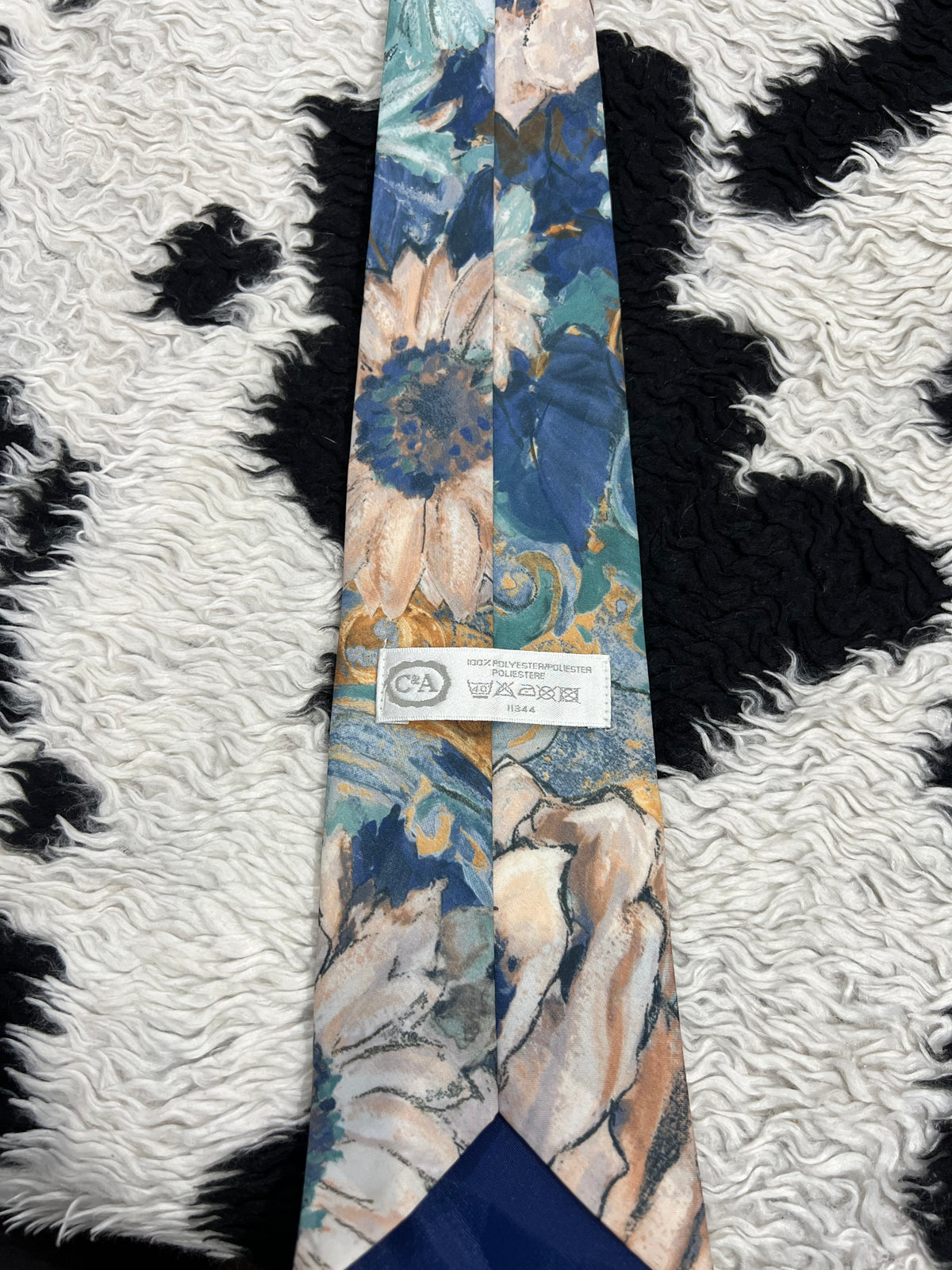 C&A Blue Floral Tie