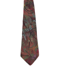 Canda Brown Embroidered Abstract Tie