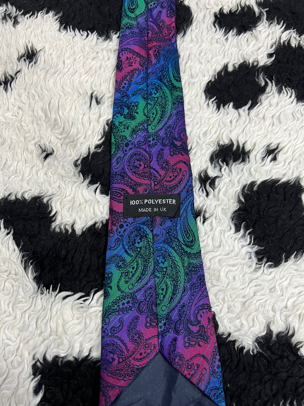 Multicolor Embroidered Paisley Tie