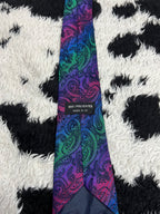 Multicolor Embroidered Paisley Tie