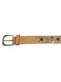 Brown Floral Embroidered Belt