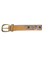 Brown Floral Embroidered Belt