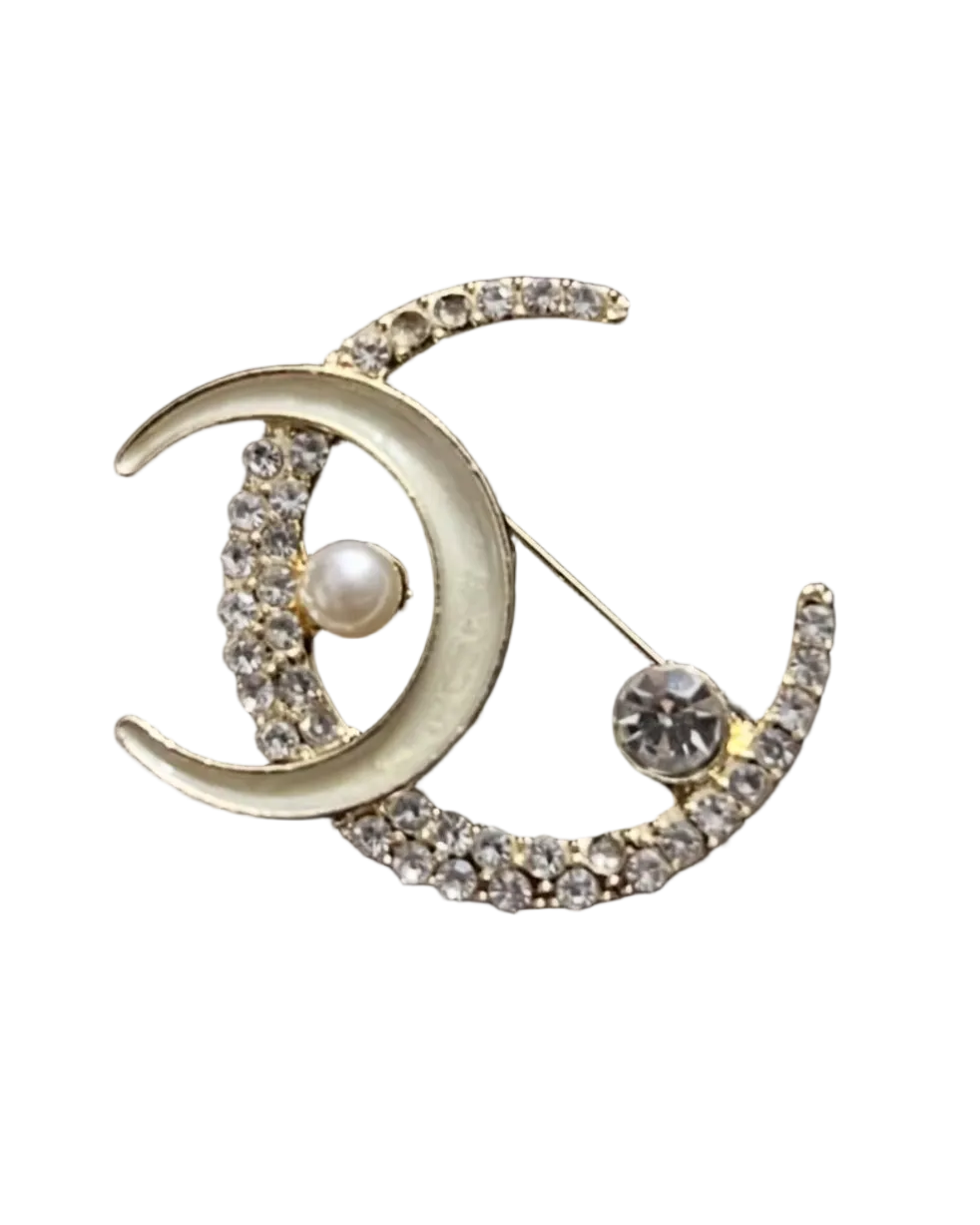 Double Moon Brooch