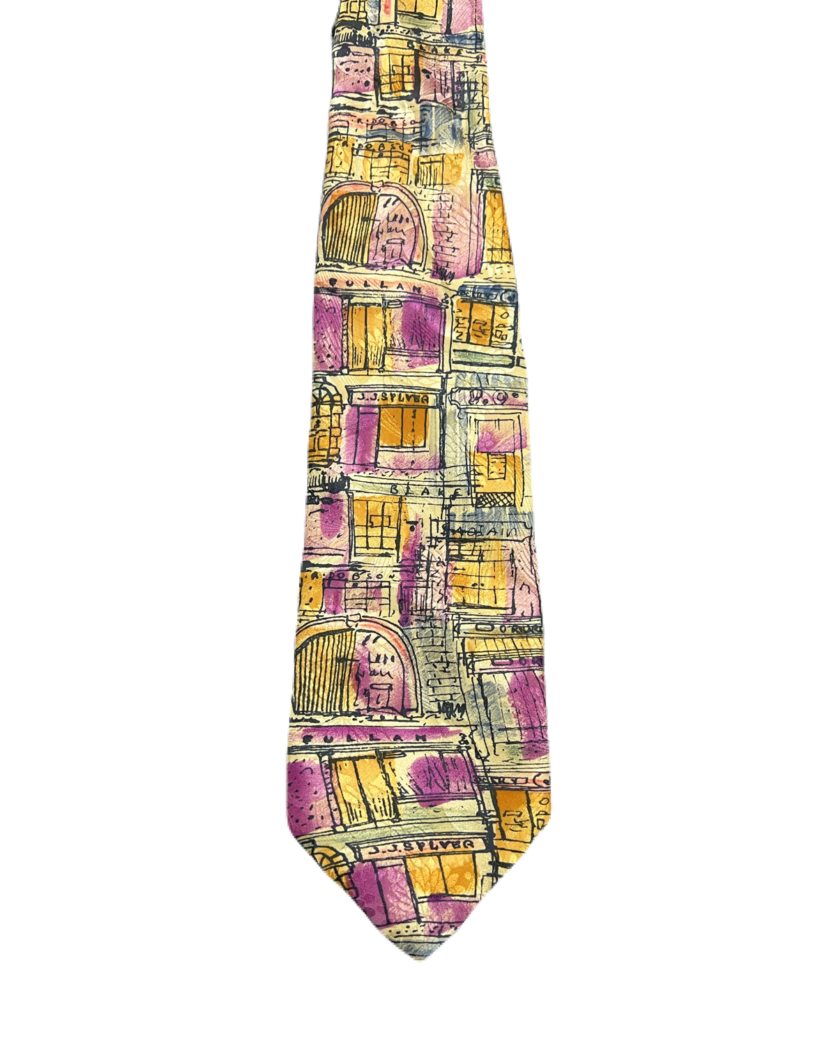 Italian Town Painting Tie