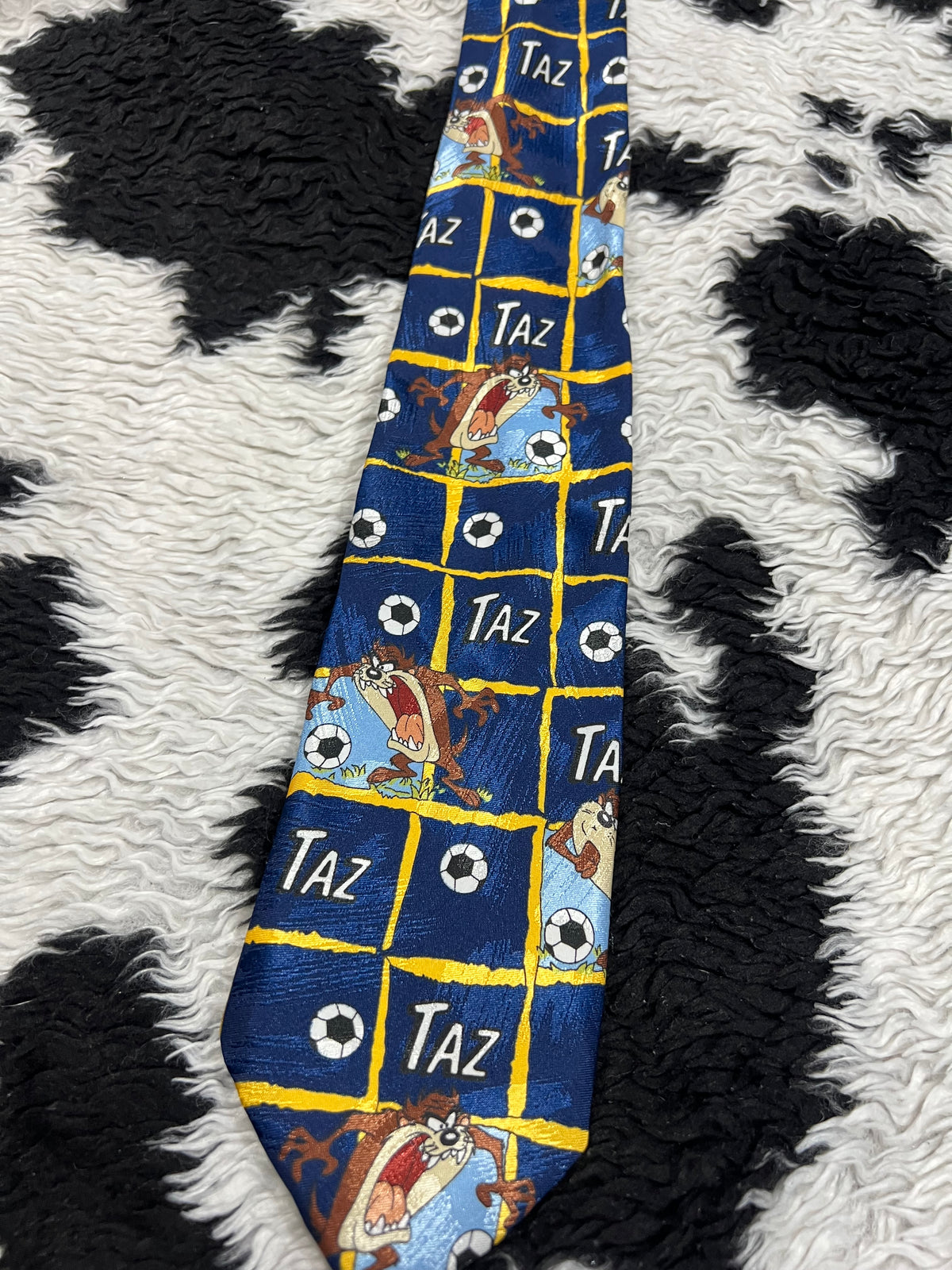 Looney Tunes Taz playing Football Tie