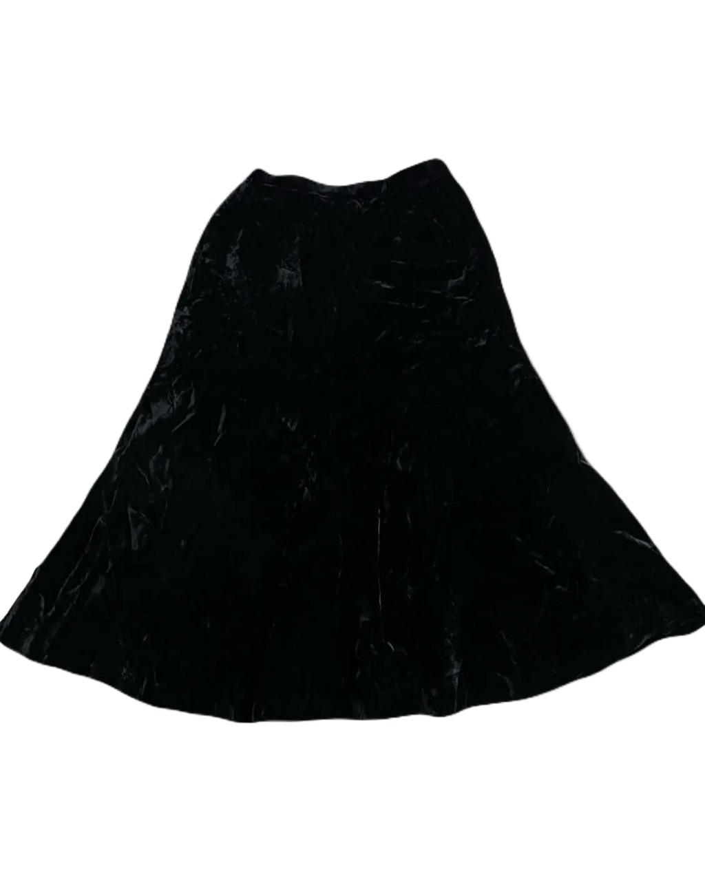 Long Black Velvet Skirt