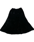 Long Black Velvet Skirt
