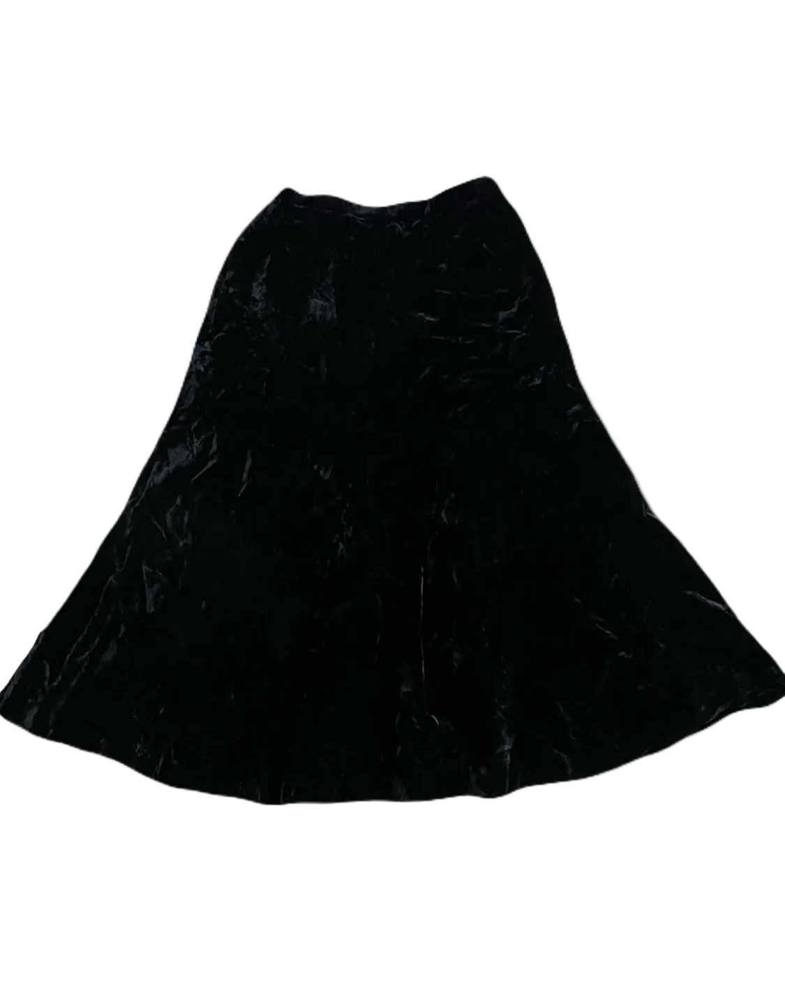 Long Black Velvet Skirt
