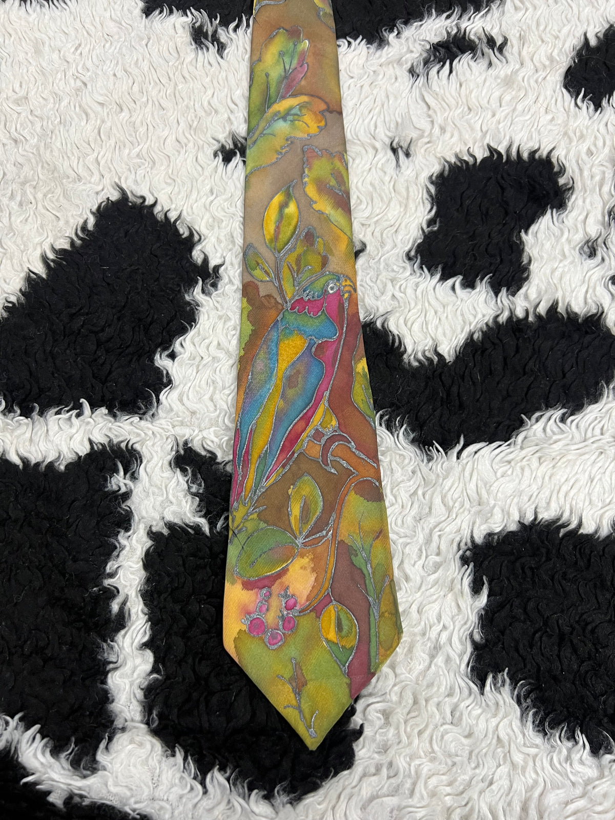 Painted Parrots Tie