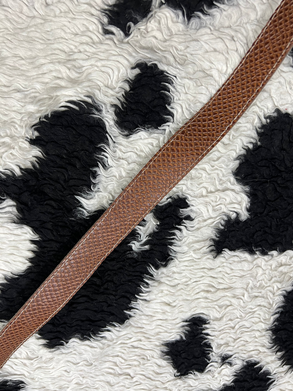 Brown Scaled Silver Buckle Belt