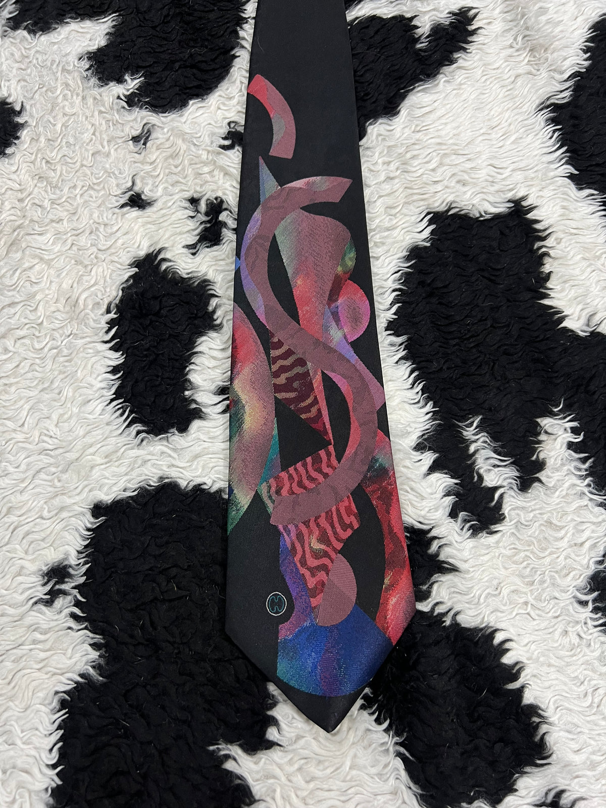 Halston III Embroidered Abstract Tie