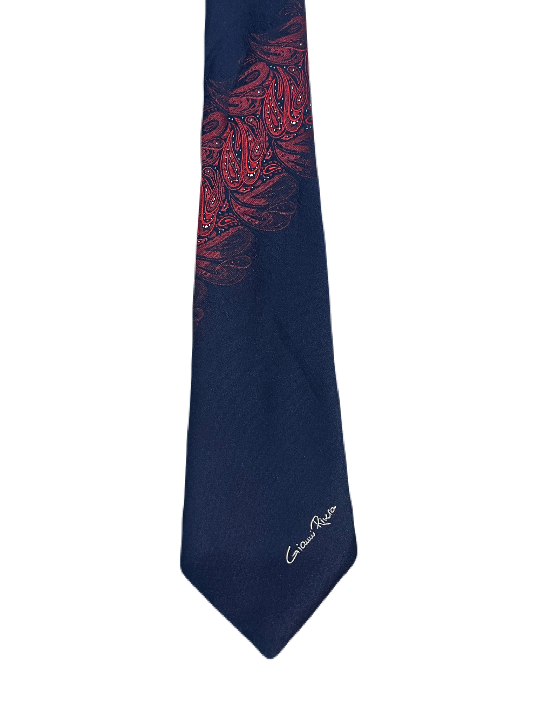 Canda Blue & Red Pailsey Narrow Tie