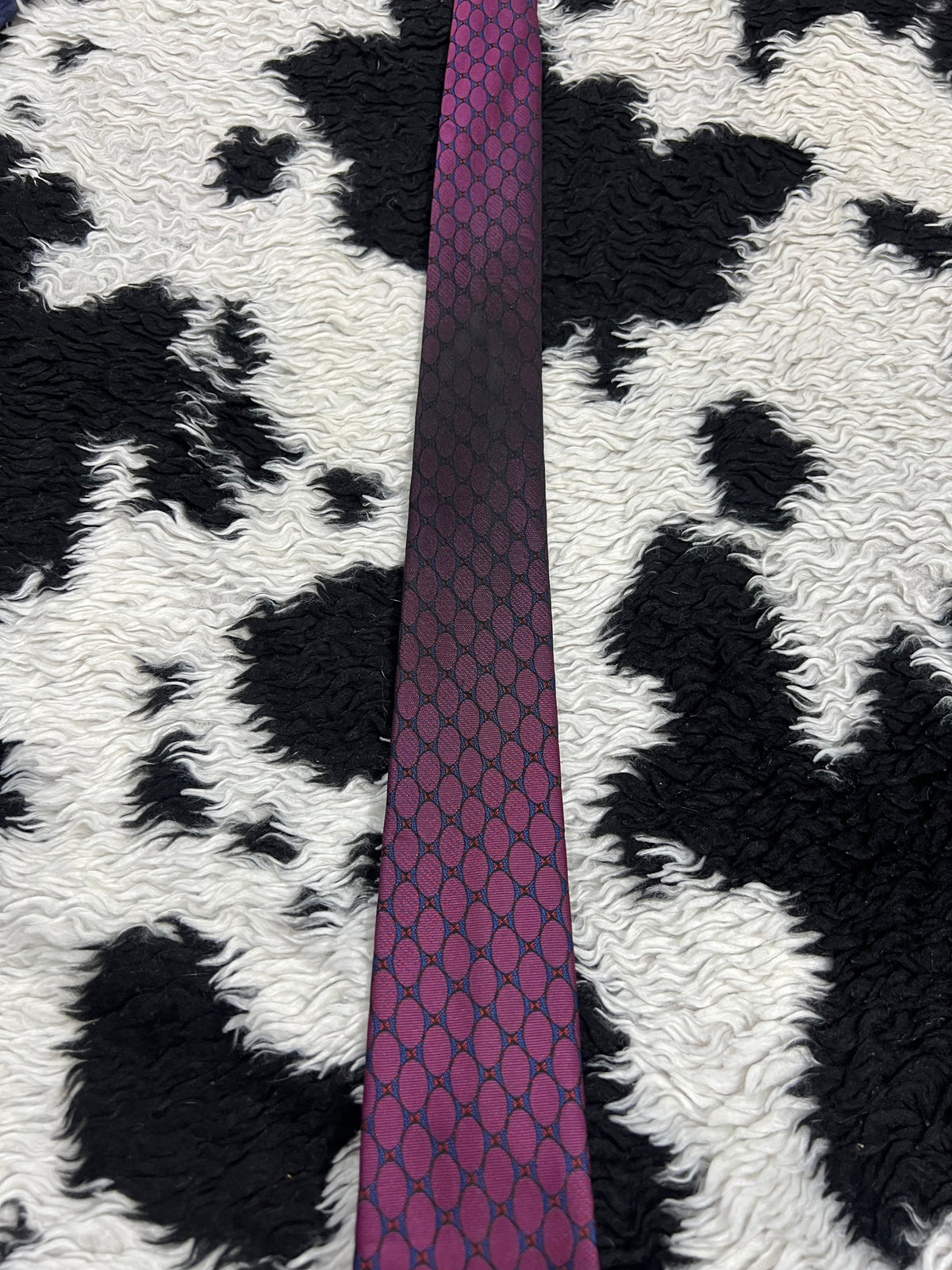Double-Shaded Embroidered Purple Narrow Tie