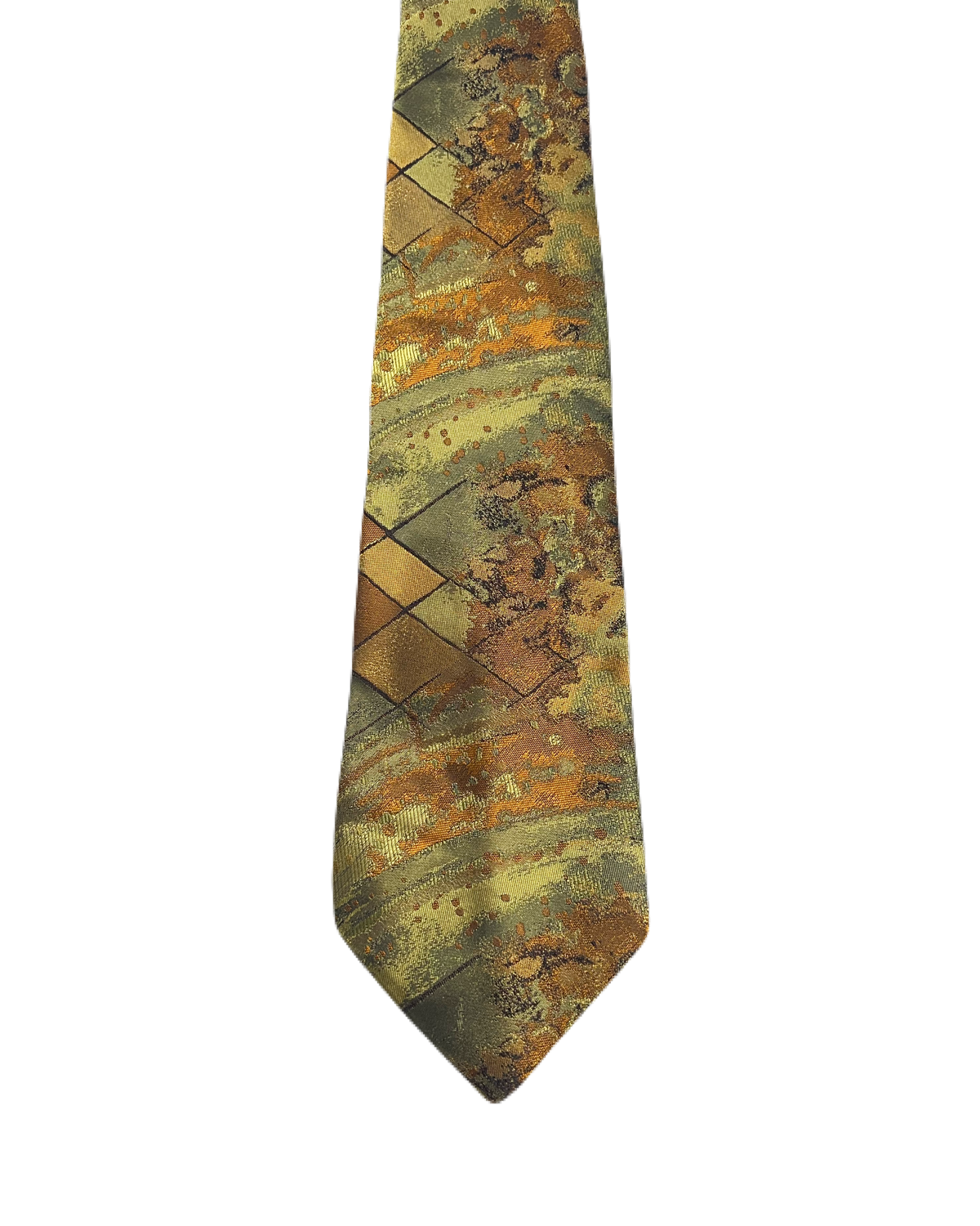 Pavone Fully Embroidered Gold Tie