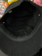 y2k Black Floral Cap