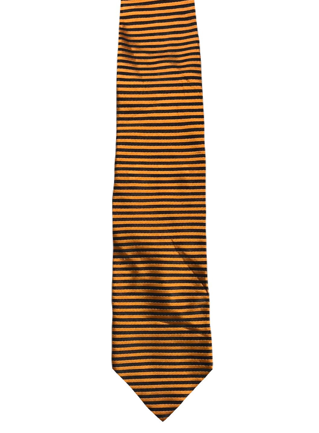 Orange & Black Striped Tie