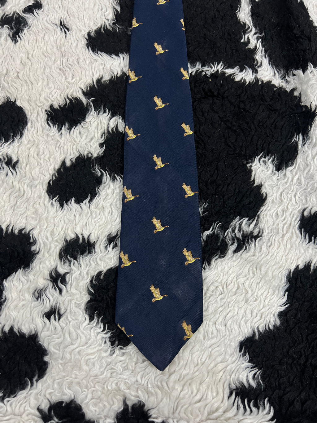 Flying Mallards Embroidered Tie