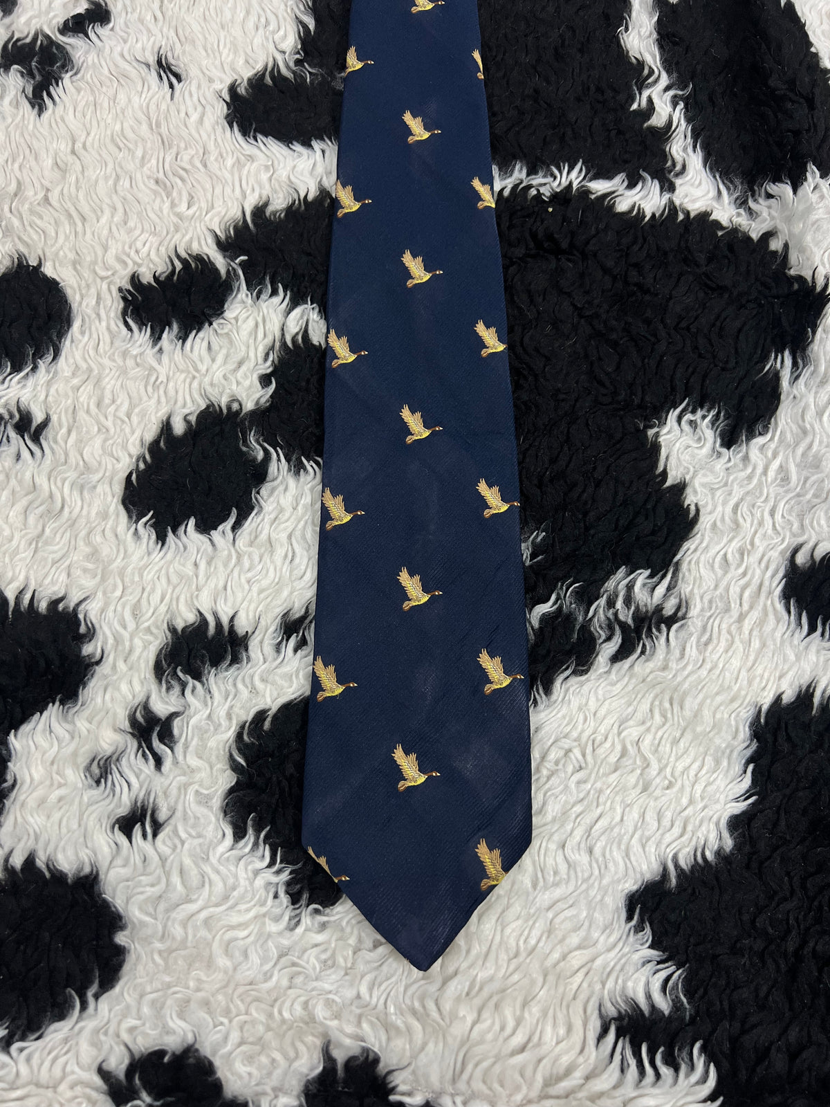 Flying Mallards Embroidered Tie