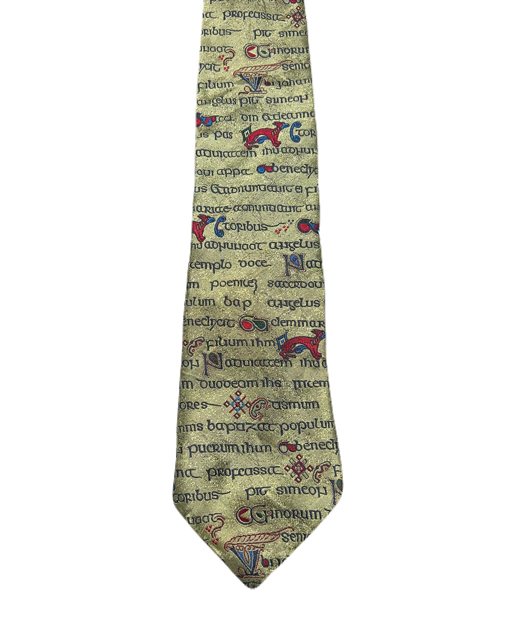Celtic Gold Manuscript Embroidered Tie