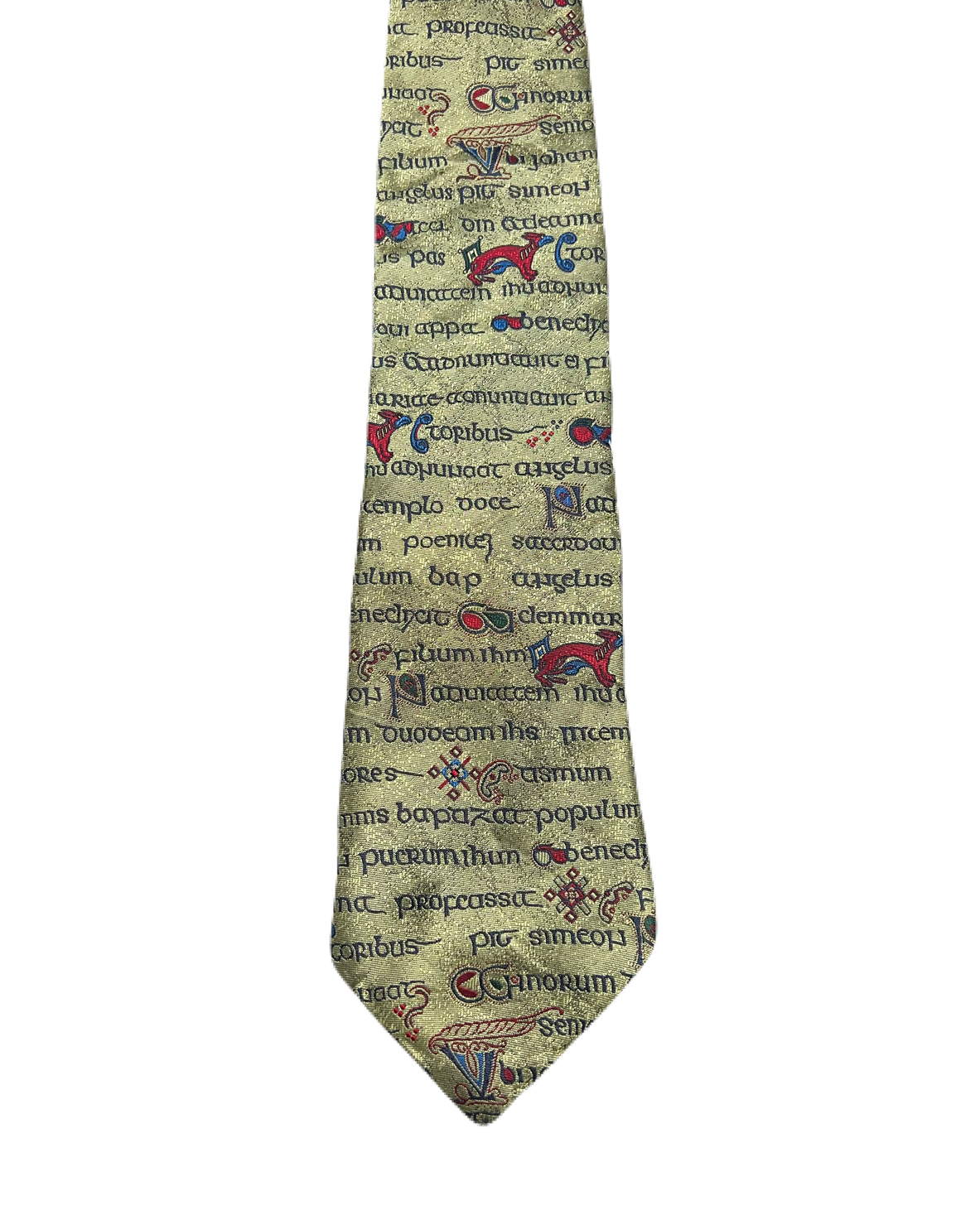 Celtic Gold Manuscript Embroidered Tie
