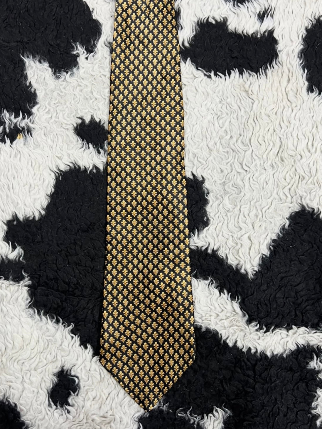 Black & Gold Fleur-de-lis Tie