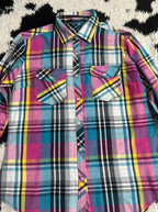 Vibrant Plaid Buttonup