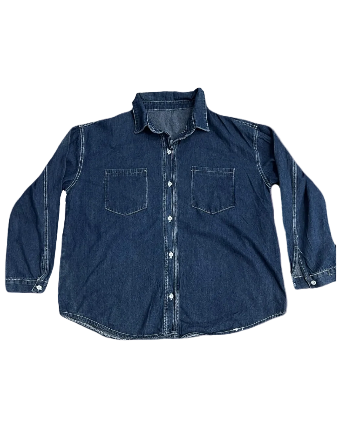 Dark Blue Denim Buttonup