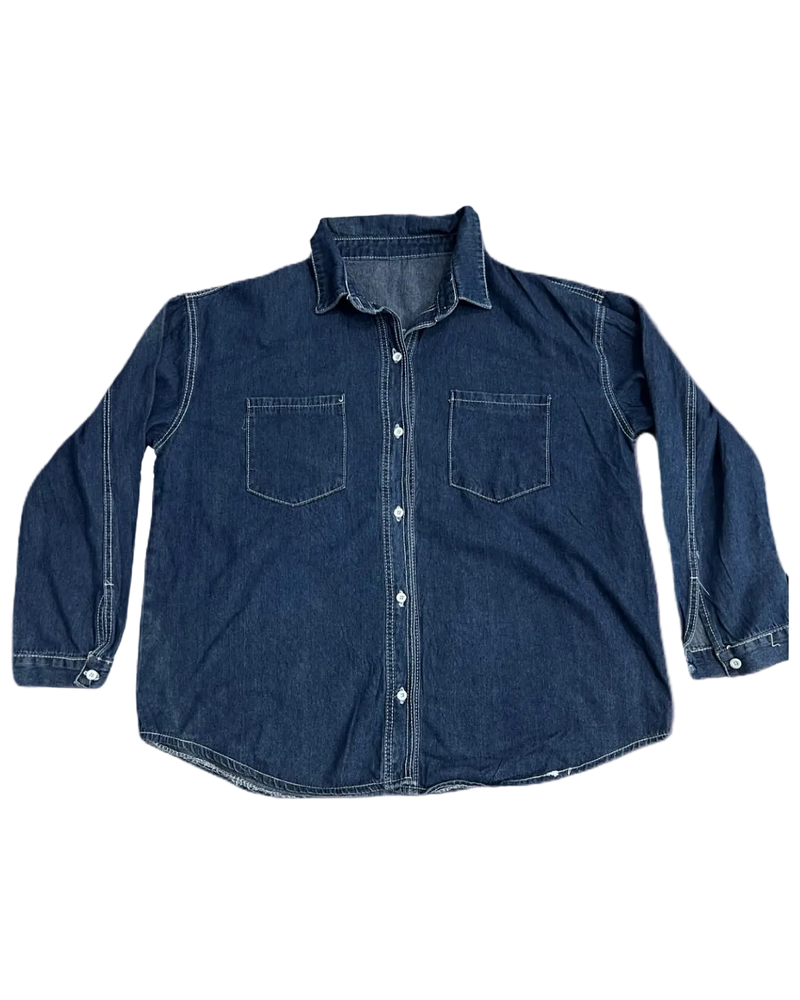Dark Blue Denim Buttonup