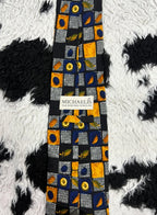 Michealis Geometrical Leaves Tie