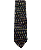Chains Interlinked Black Tie