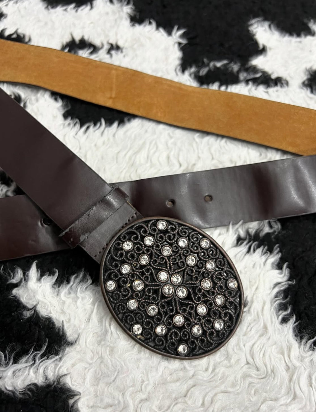 Circular Beaded Buckle Belt
