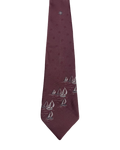 Sailing Boats Embroidered Tie