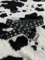 Glitter Black Double Hole Belt
