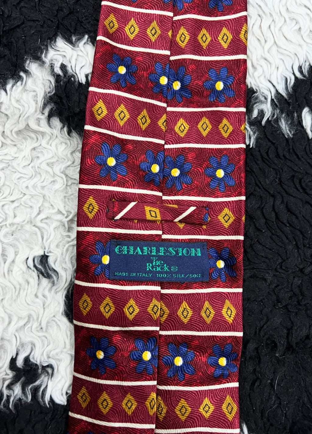 Charleston Red Floral Tie