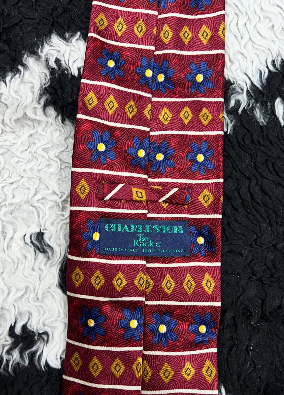 Charleston Red Floral Tie
