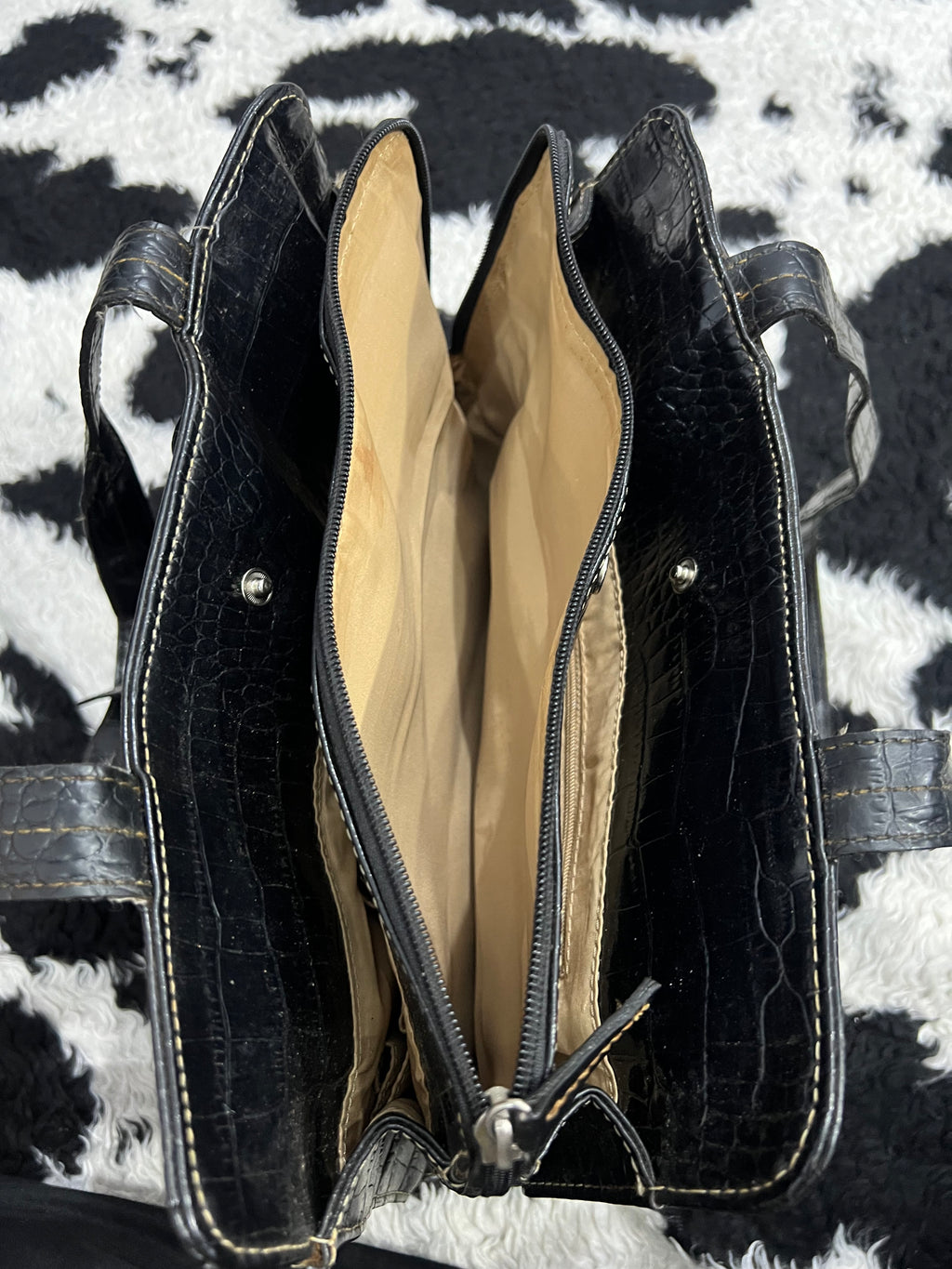 Crazy Horse Black Handbag