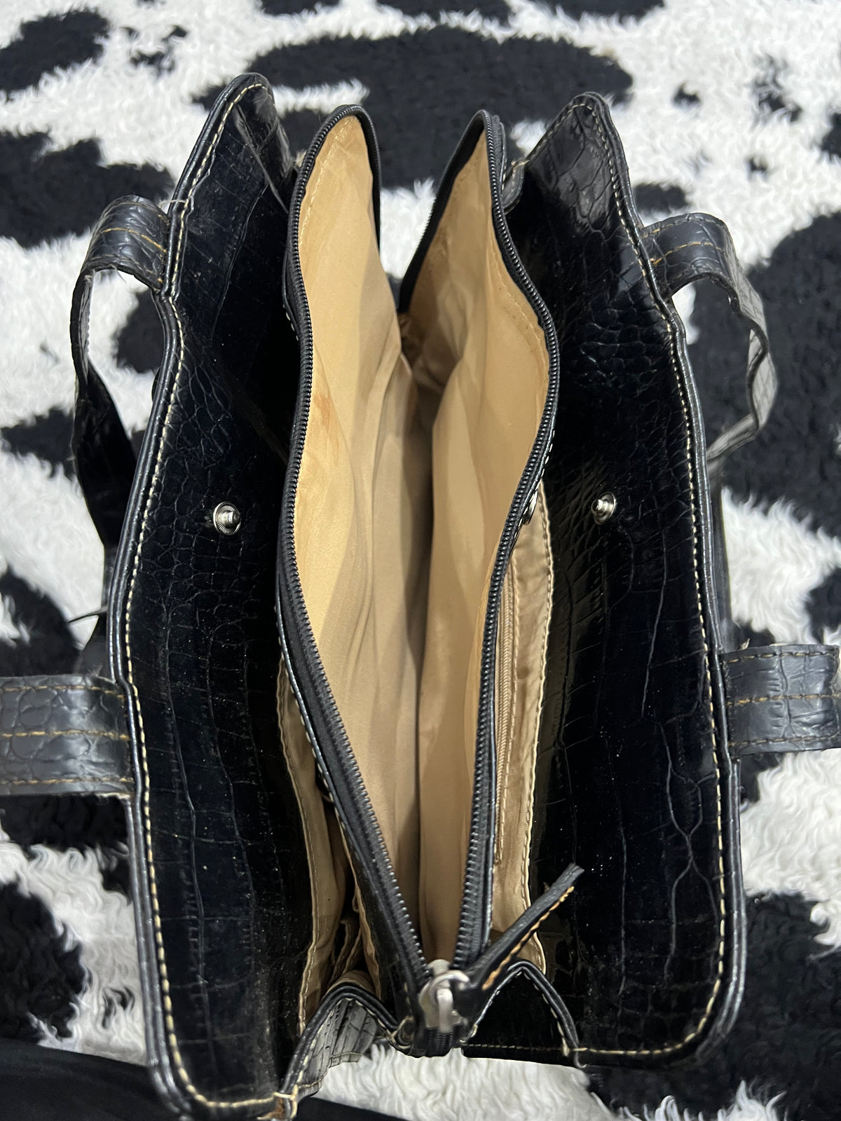 Crazy Horse Black Handbag
