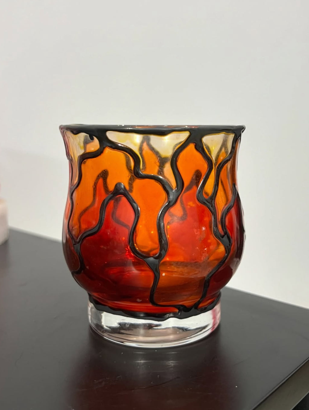 Fire Glass Candle Holder