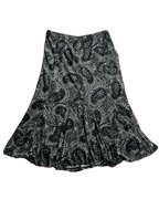 Floral Paisley Velvet Long Skirt