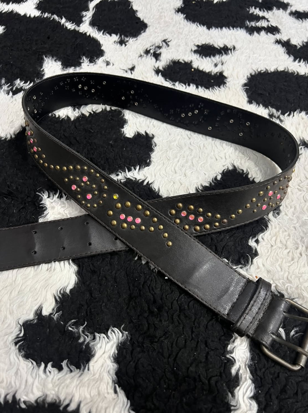 Studded Beads Brown Belt