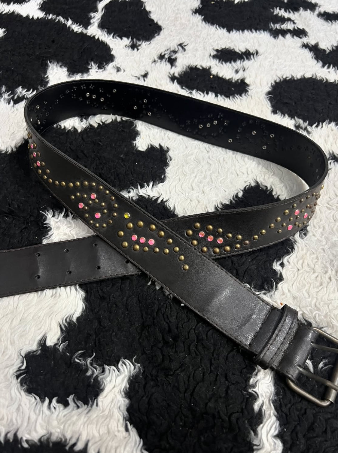 Studded Beads Brown Belt