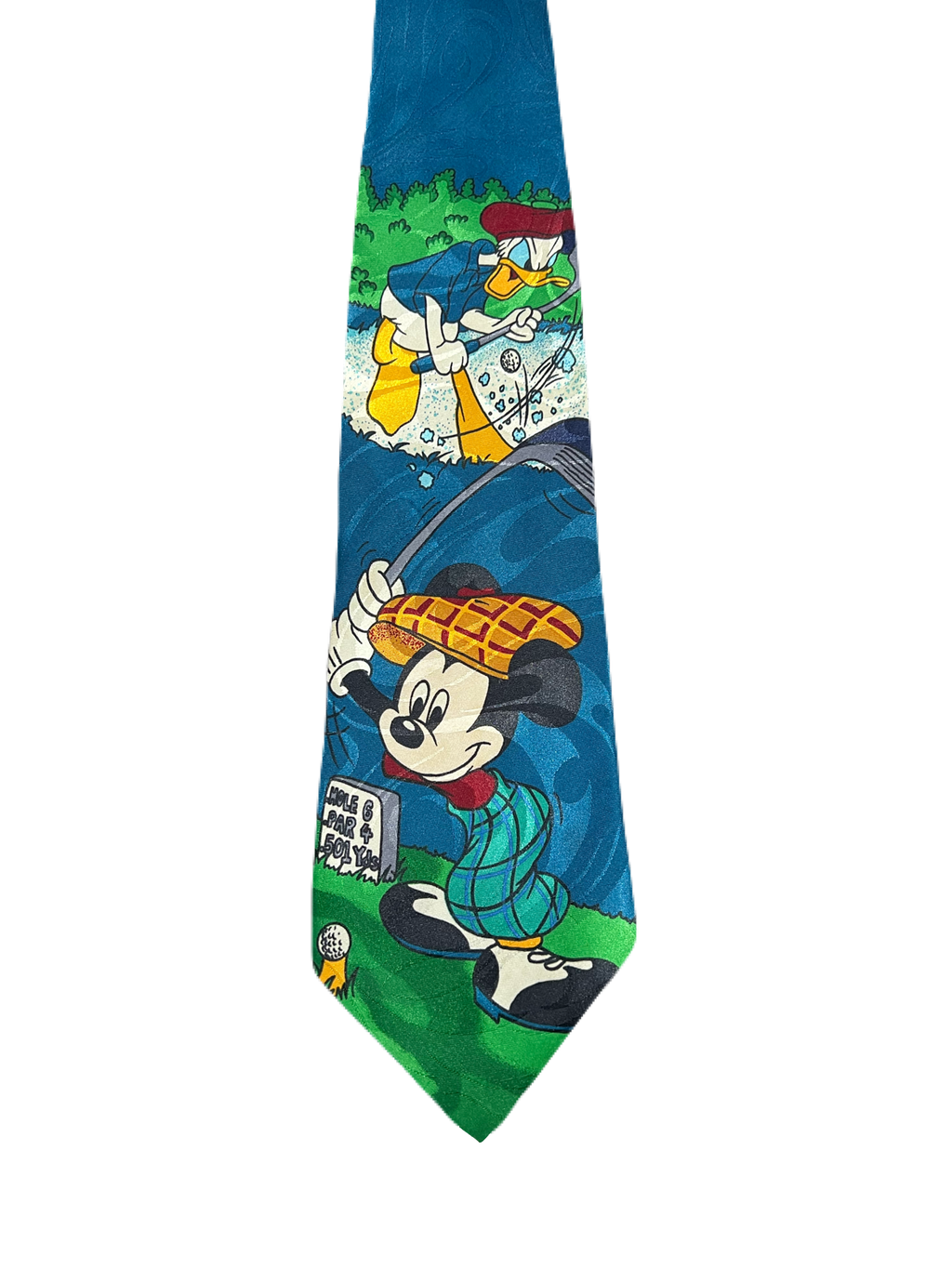 Vintage Mickey Mouse & Donald Duck Golf Tie
