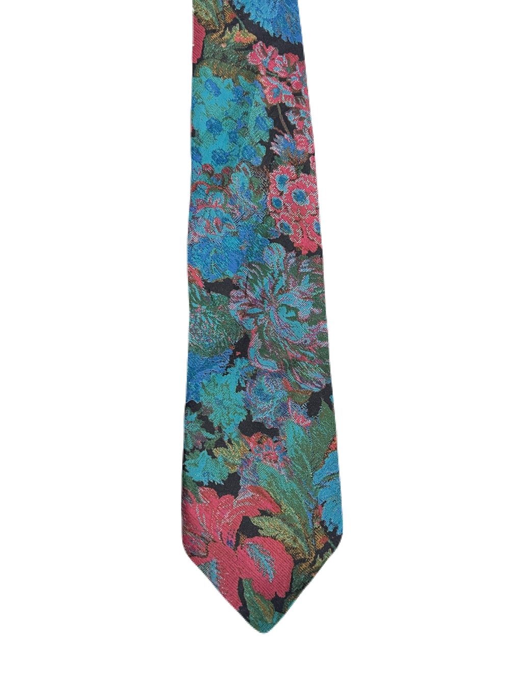 Black & Pink Floral Tie